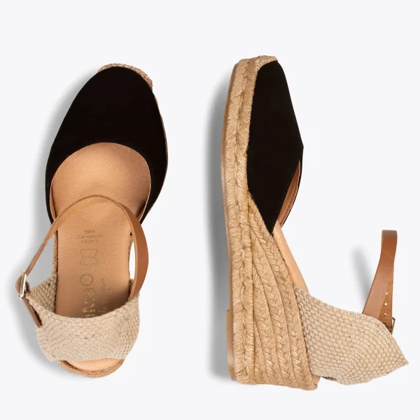 MiMaO ShopOnline ALTEA – Espadrilles à Talon Moyen NOIR 3