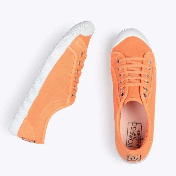 MiMaO ShopOnline BAOBAB – Tennis à Lacets En Toile De Coton De IO&GO ORANGE 3