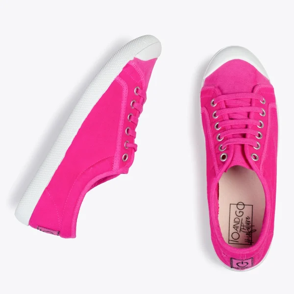 MiMaO ShopOnline BAOBAB – Tennis à Lacets En Toile De Coton De IO&GO FUCHSIA 3