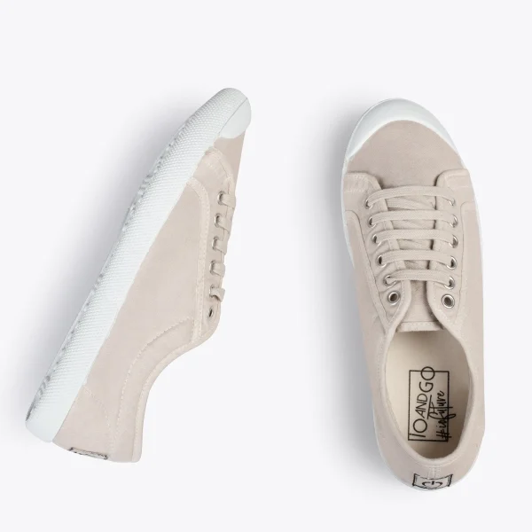 MiMaO ShopOnline BAOBAB – Tennis à Lacets En Toile De Coton De IO&GO BEIGE 3
