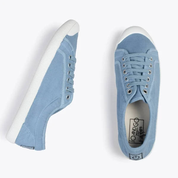 MiMaO ShopOnline BAOBAB – Tennis à Lacets En Toile De Coton De IO&GO BLEU 3