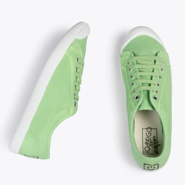 MiMaO ShopOnline BAOBAB – Tennis à Lacets En Toile De Coton De IO&GO VERT 3