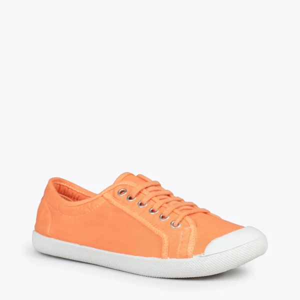 MiMaO ShopOnline BAOBAB – Tennis à Lacets En Toile De Coton De IO&GO ORANGE 5
