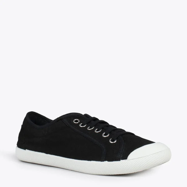 MiMaO ShopOnline BAOBAB – Tennis à Lacets En Toile De Coton De IO&GO NOIR 5