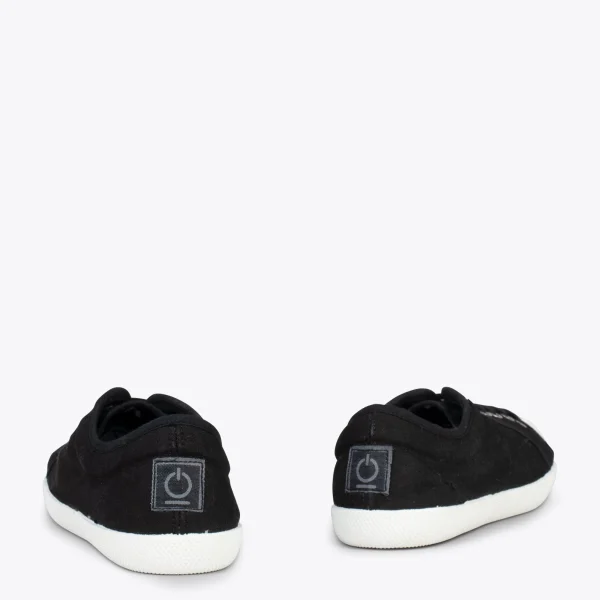 MiMaO ShopOnline BAOBAB – Tennis à Lacets En Toile De Coton De IO&GO NOIR 4