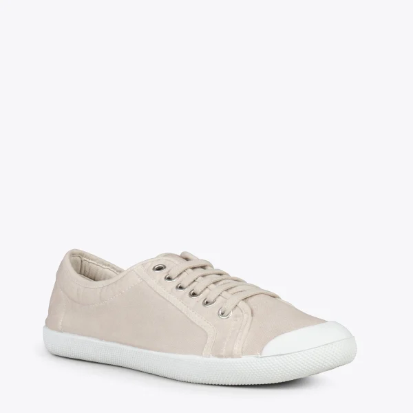 MiMaO ShopOnline BAOBAB – Tennis à Lacets En Toile De Coton De IO&GO BEIGE 5