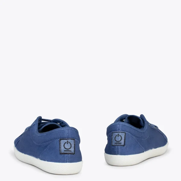 MiMaO ShopOnline BAOBAB – Tennis à Lacets En Toile De Coton De IO&GO BLEU MARINE 4