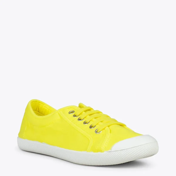 MiMaO ShopOnline BAOBAB – Tennis à Lacets En Toile De Coton De IO&GO JAUNE 5