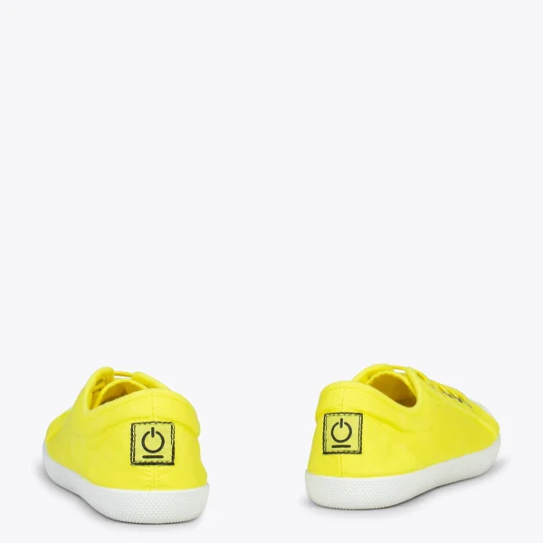 MiMaO ShopOnline BAOBAB – Tennis à Lacets En Toile De Coton De IO&GO JAUNE 4