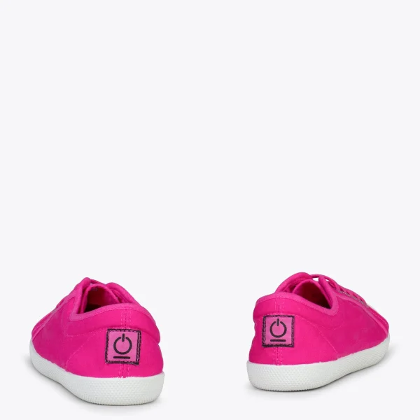MiMaO ShopOnline BAOBAB – Tennis à Lacets En Toile De Coton De IO&GO FUCHSIA 4