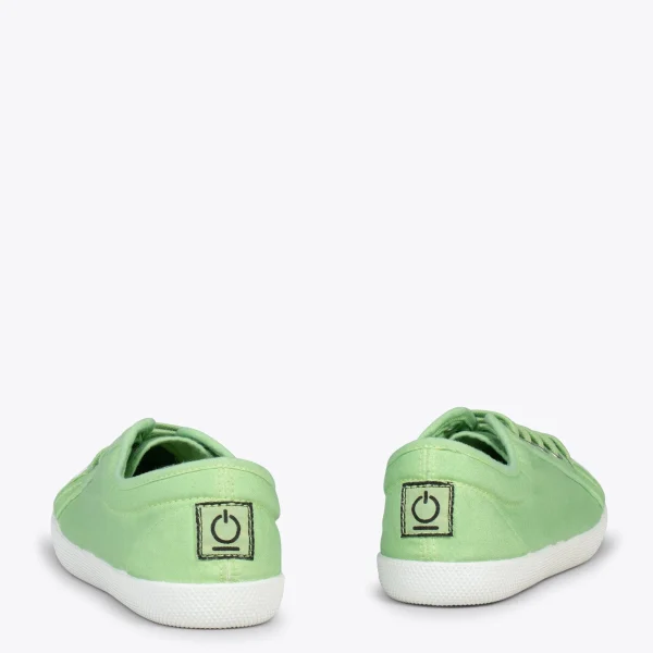 MiMaO ShopOnline BAOBAB – Tennis à Lacets En Toile De Coton De IO&GO VERT 4