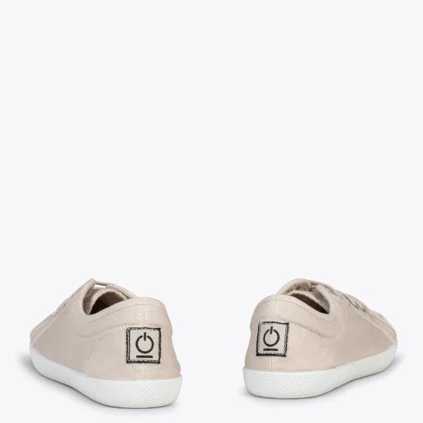 MiMaO ShopOnline BAOBAB – Tennis à Lacets En Toile De Coton De IO&GO BEIGE 4