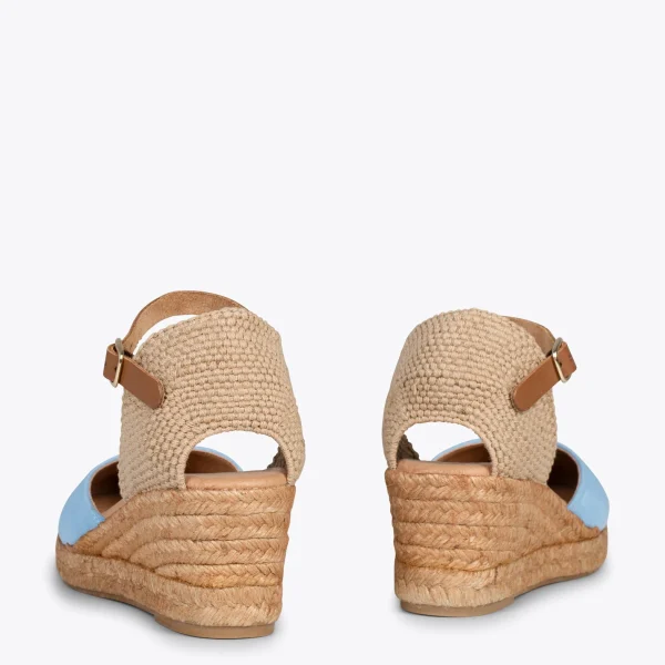 MiMaO ShopOnline ALTEA – Espadrilles à Talon Moyen BLEU 4