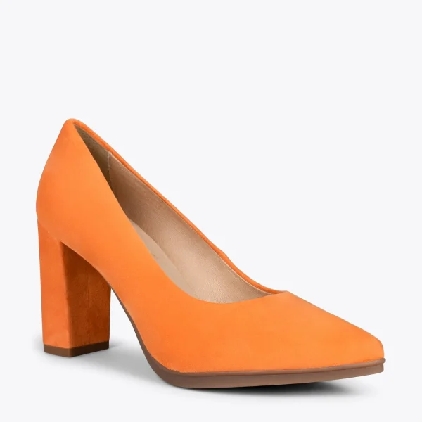 MiMaO ShopOnline URBAN – Chaussures à Talon Haut En Daim ORANGE 5