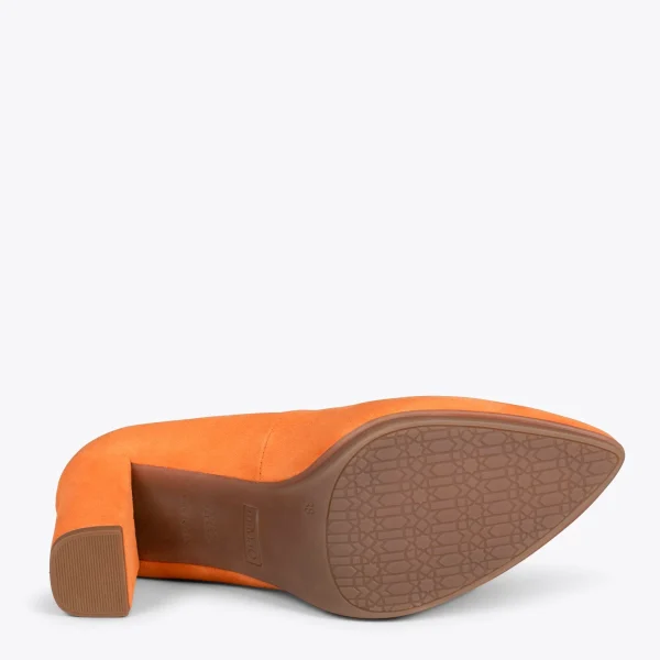 MiMaO ShopOnline URBAN – Chaussures à Talon Haut En Daim ORANGE 6