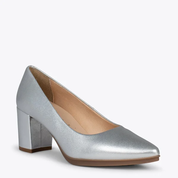 MiMaO ShopOnline URBAN S SPLASH – Chaussures à Talon Moyen ARGENTÉ Métallisé 5