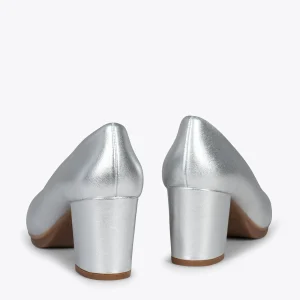 MiMaO ShopOnline URBAN S SPLASH – Chaussures à Talon Moyen ARGENTÉ Métallisé 13