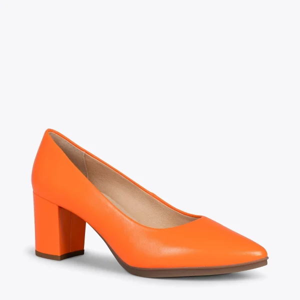 MiMaO ShopOnline URBAN S SOIRÉE – Chaussures à Talon Moyen En Cuir Nappa ORANGE 5