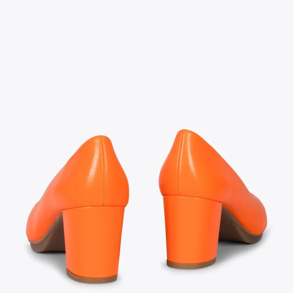 MiMaO ShopOnline URBAN S SOIRÉE – Chaussures à Talon Moyen En Cuir Nappa ORANGE 4