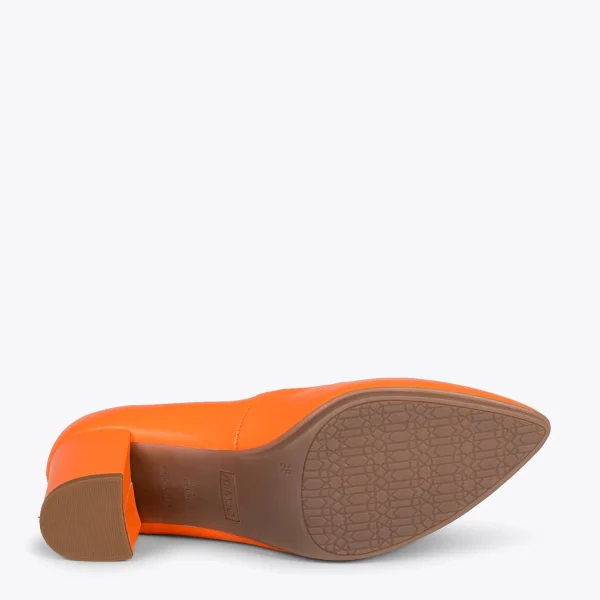 MiMaO ShopOnline URBAN S SOIRÉE – Chaussures à Talon Moyen En Cuir Nappa ORANGE 6