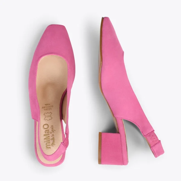MiMaO ShopOnline URBAN LADY – Escarpins à Talon Moyen à Bride Arrière FUCHSIA 3