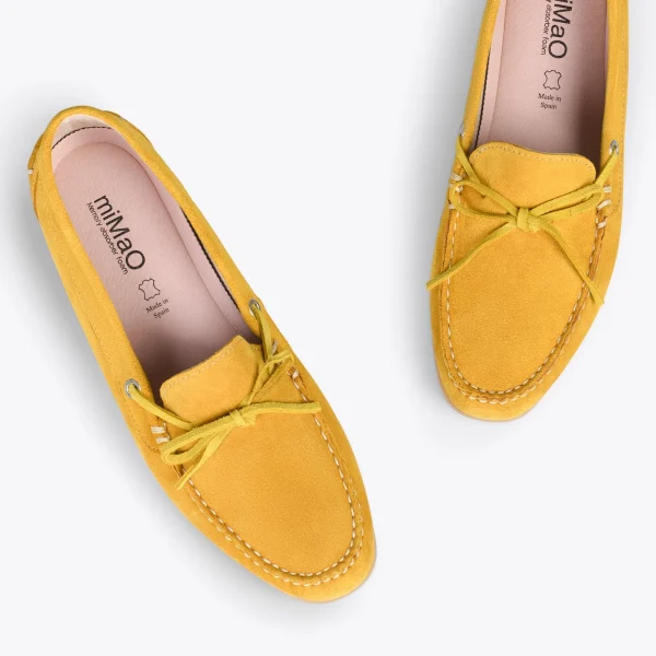 MiMaO ShopOnline BOUCLE – Mocassins Pour Femme à Semelle Amovible JAUNE 3