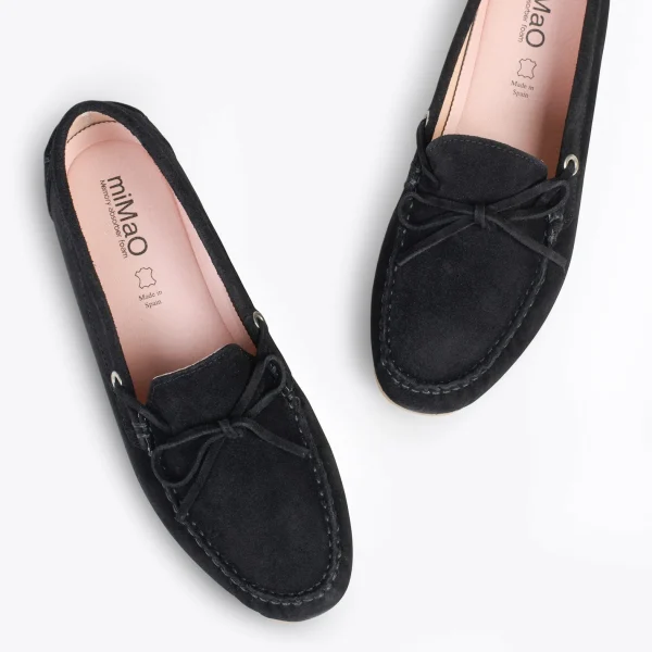 MiMaO ShopOnline BOUCLE – Mocassins Pour Femme à Semelle Amovible NOIR 3