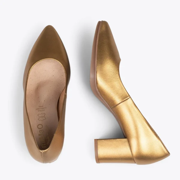 MiMaO ShopOnline URBAN S SPLASH – Chaussures à Talon Moyen BRONZE Métallisé 3
