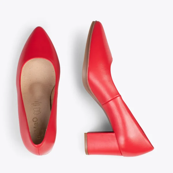 MiMaO ShopOnline URBAN S SOIRÉE – Chaussures à Talon Moyen En Cuir Nappa ROUGE 3