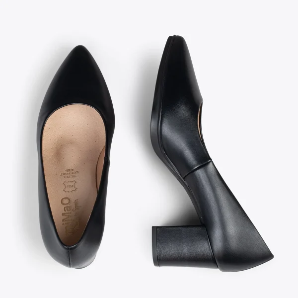MiMaO ShopOnline URBAN S SOIRÉE – Chaussures à Talon Moyen En Cuir Nappa NOIR 3