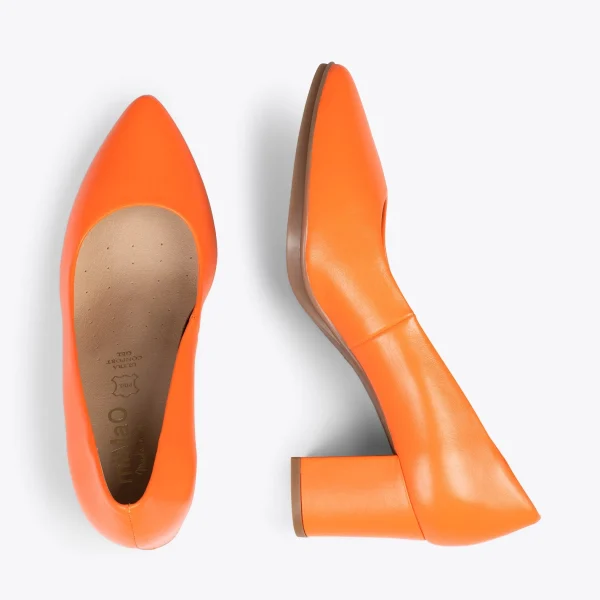 MiMaO ShopOnline URBAN S SOIRÉE – Chaussures à Talon Moyen En Cuir Nappa ORANGE 3