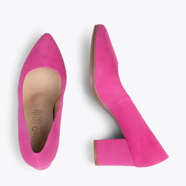 MiMaO ShopOnline URBAN S – Chaussures à Talon Moyen En Daim FUCHSIA 3