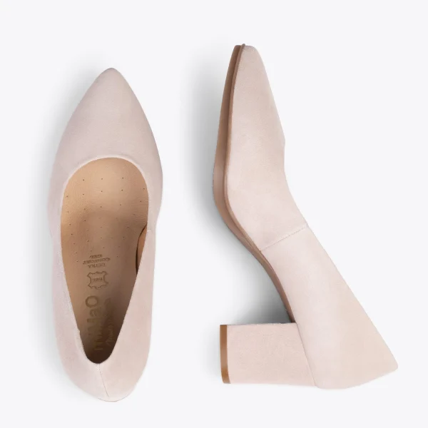 MiMaO ShopOnline URBAN S – Chaussures à Talon Moyen En Daim NUDE 3