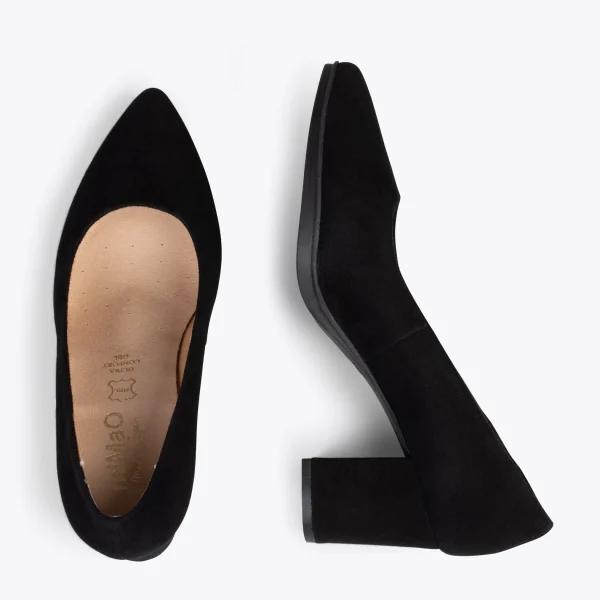 MiMaO ShopOnline URBAN S – Chaussures à Talon Moyen En Daim NOIR 3