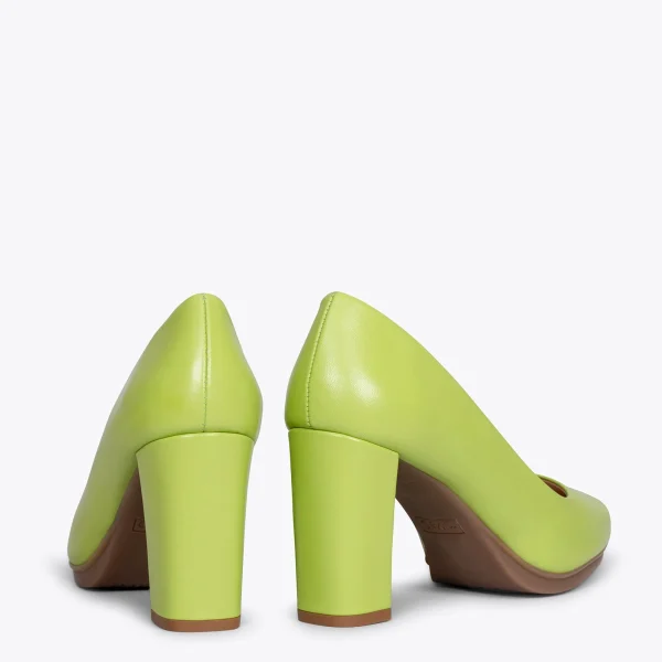MiMaO ShopOnline URBAN SOIRÉE – Chaussures à Talon Haut En Cuir Nappa VERT PISTACHE 4