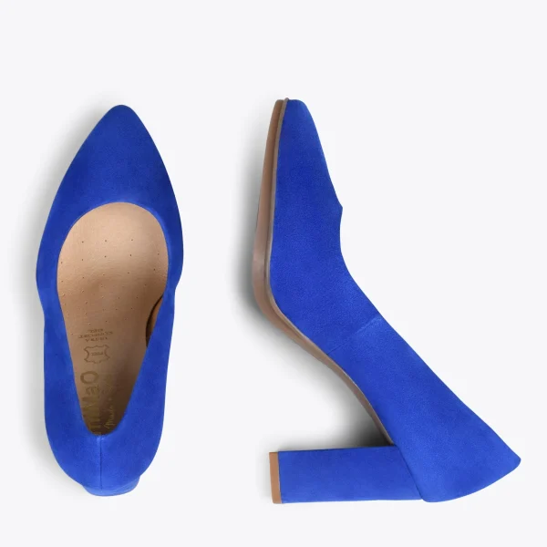 MiMaO ShopOnline URBAN – Chaussures à Talon Haut En Daim BLEU ROI 3