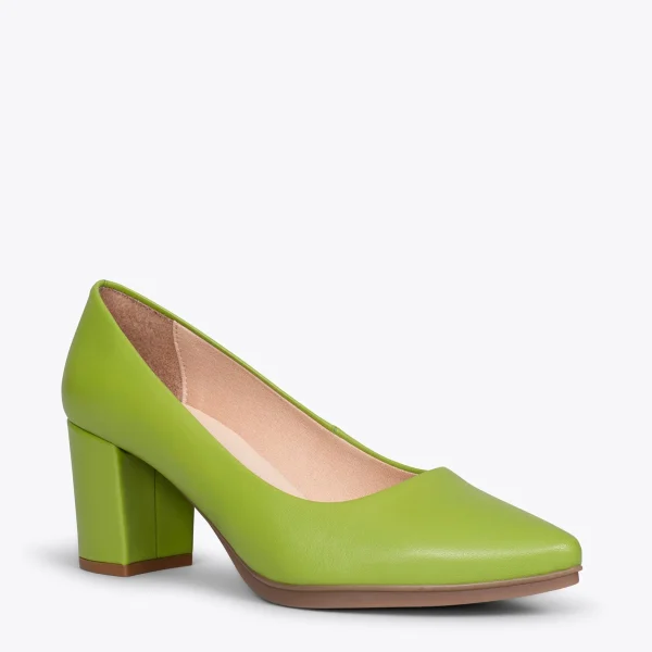 MiMaO ShopOnline URBAN S SOIRÉE – Chaussures à Talon Moyen En Cuir Nappa VERT PISTACHE 5