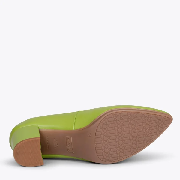 MiMaO ShopOnline URBAN S SOIRÉE – Chaussures à Talon Moyen En Cuir Nappa VERT PISTACHE 6