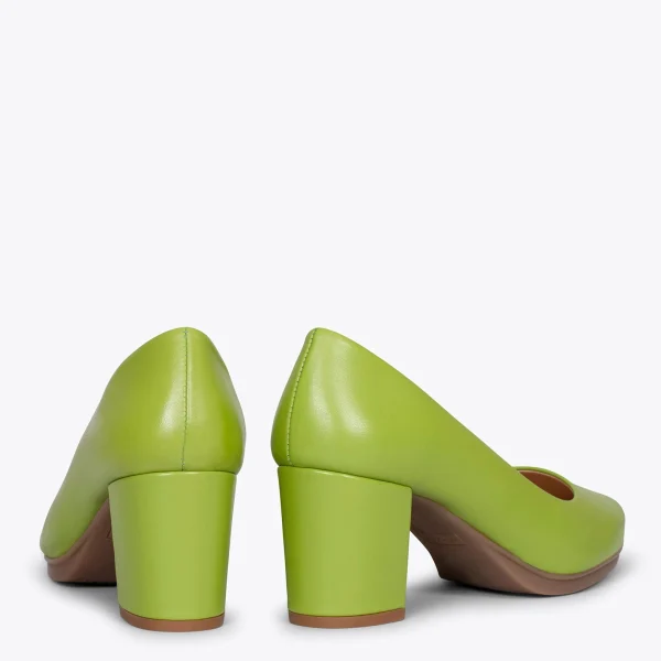 MiMaO ShopOnline URBAN S SOIRÉE – Chaussures à Talon Moyen En Cuir Nappa VERT PISTACHE 4