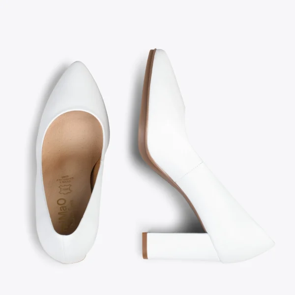 MiMaO ShopOnline URBAN SOIRÉE – Chaussures à Talon Haut En Cuir Nappa BLANC 3