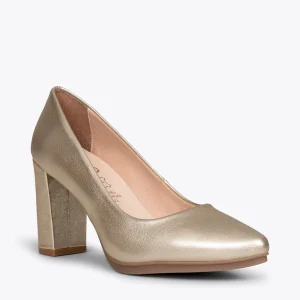 MiMaO ShopOnline URBAN SPLASH – Chaussures à Talon Haut En Cuir DORÉ Métallisé 15