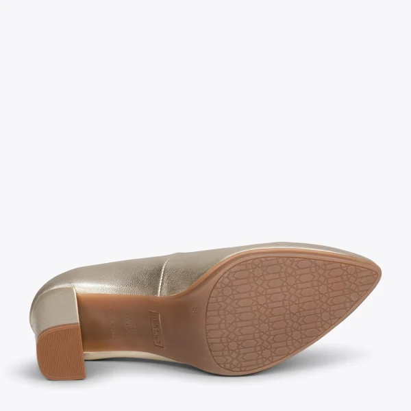 MiMaO ShopOnline URBAN SPLASH – Chaussures à Talon Haut En Cuir DORÉ Métallisé 6
