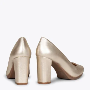 MiMaO ShopOnline URBAN SPLASH – Chaussures à Talon Haut En Cuir DORÉ Métallisé 13