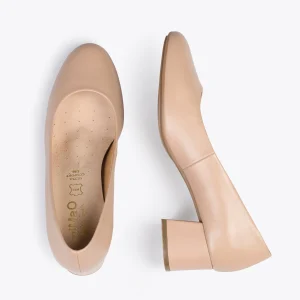 MiMaO ShopOnline URBAN ROND – Chaussures à Talon Bas En Cuir Nappa NUDE 11