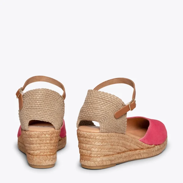MiMaO ShopOnline ALTEA – Espadrilles à Talon Moyen FUCHSIA 4
