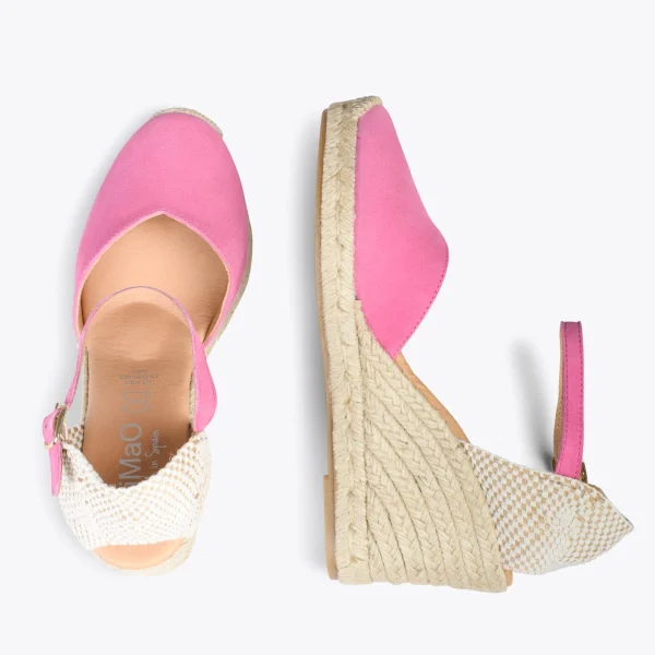MiMaO ShopOnline NERJA – Espadrilles à Talon Haut ROSE 3