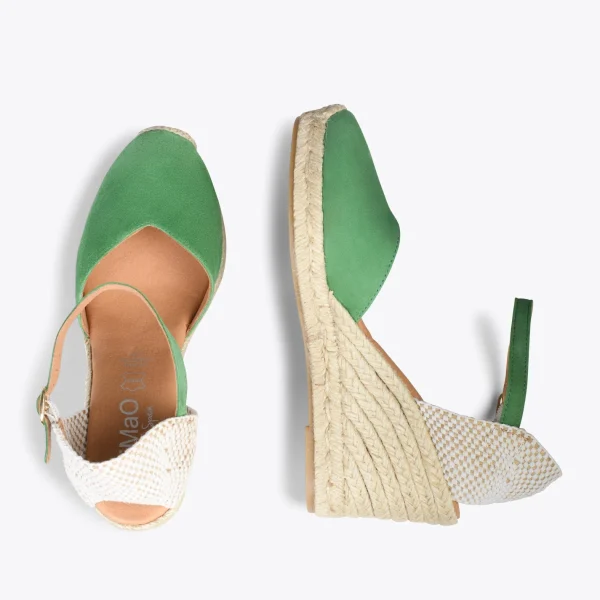 MiMaO ShopOnline NERJA – Espadrilles à Talon Haut VERT 3