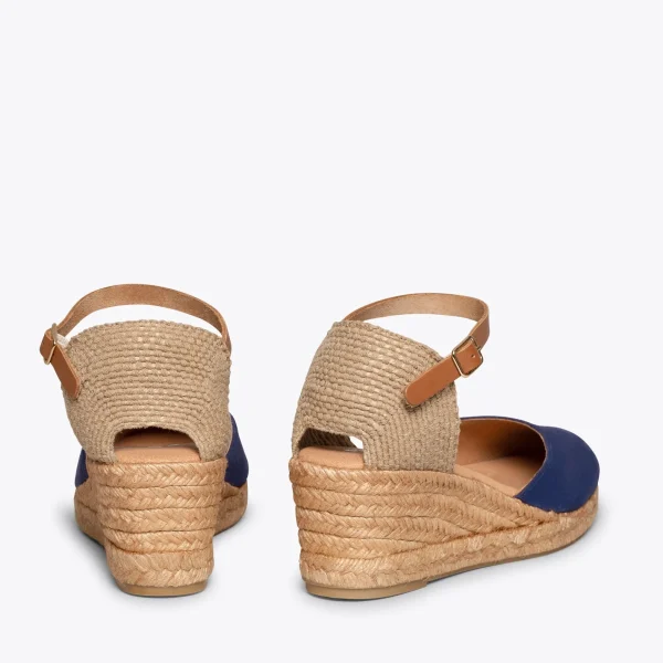 MiMaO ShopOnline ALTEA – Espadrilles à Talon Moyen BLEU MARINE 4