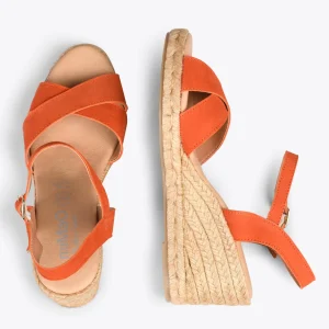 MiMaO ShopOnline CALPE – Espadrilles Artisanales à Lanières Et Boucle ORANGE 10