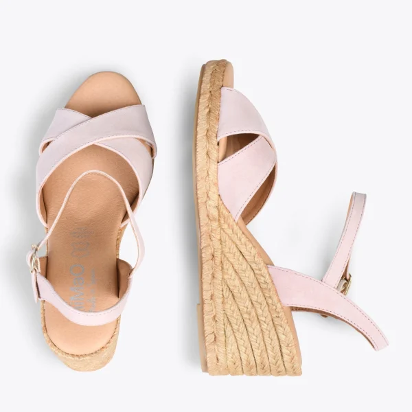 MiMaO ShopOnline CALPE – Espadrilles Artisanales à Lanières Et Boucle ROSE PÂLE 3